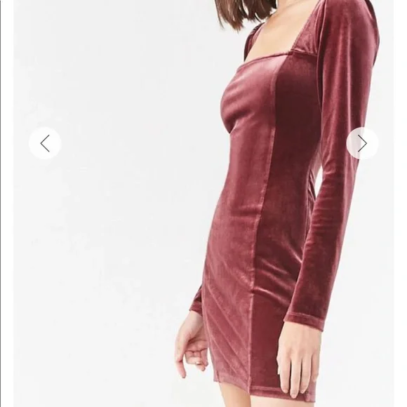 Forever 21 Plum Velvet Mini Dress - Picture 2 of 4